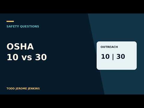 Video thumbnail: What Is the Difference Between OSHA 10 and OSHA 30?
